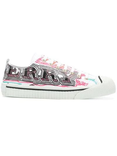 burberry doodle print leather sneakers|Women’s Designer Sneakers .